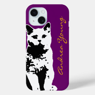 cat add your name iPhone 15 case