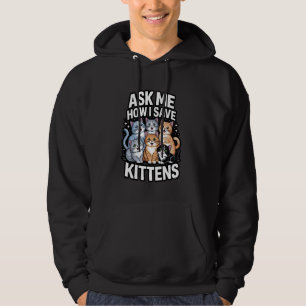 Cat Adoption Animal Rescue Adopting for Cat Foster Hoodie