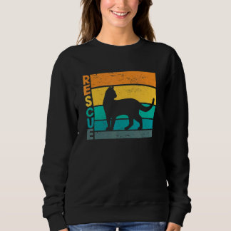 Cat Adoption I Cat I Retro Cat Rescue Sweatshirt