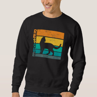 Cat Adoption I Cat I Retro Cat Rescue Sweatshirt