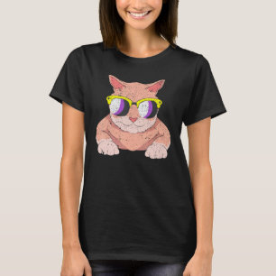 Cat Agender Lgbt Nonbinary Flag Cool Sunglasses No T-Shirt