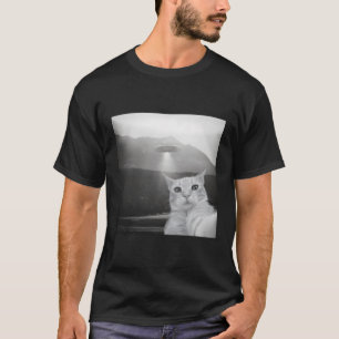 Cat Alien Ufo Selfie T-Shirt