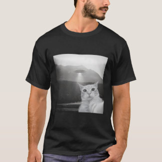 Cat Alien Ufo Selfie T-Shirt