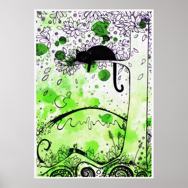 Cat Aloft - poster print (Front)