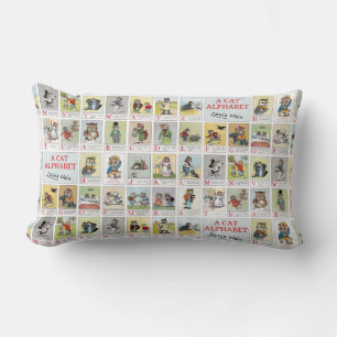 Cat Alphabet, Louis Wain Lumbar Pillow