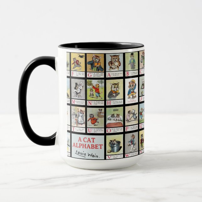 Cat Alphabet, Louis Wain Mug (Left)