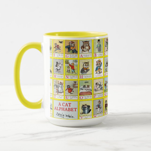 Cat Alphabet, Louis Wain Mug (Left)