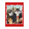 Cat American Gothic Christmas funny postcard