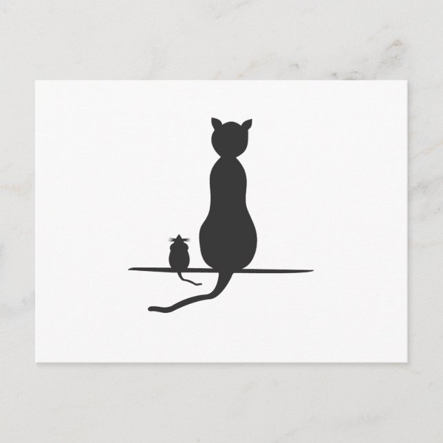 cat an mouse postcard (Front)