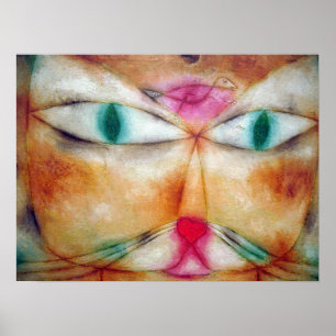 Cat and Bird, Paul Klee Poster