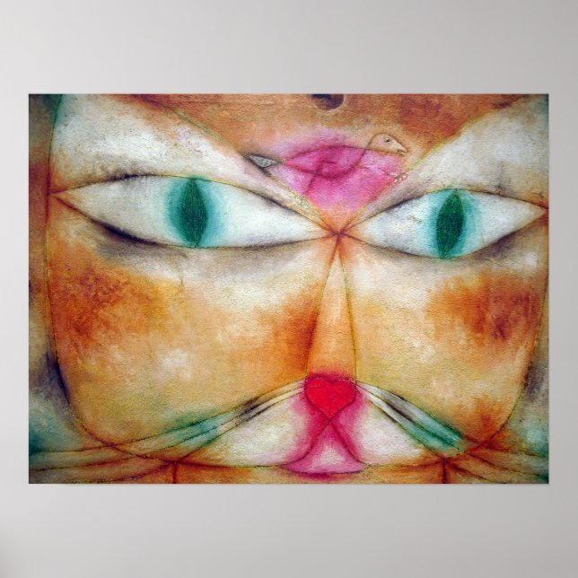 Cat and Bird, Paul Klee Poster (Front)