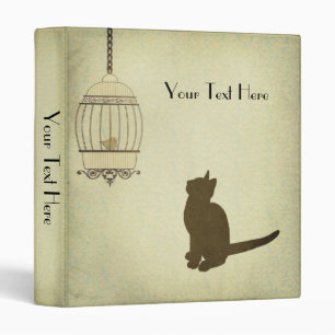 Cat and Birdcage Binder