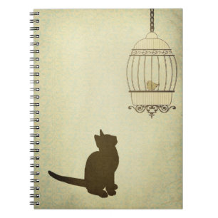 Cat and Birdcage Notebook