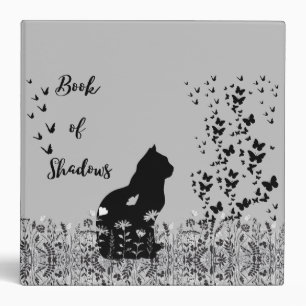 Cat and Butterflies Book of Shadows Binder