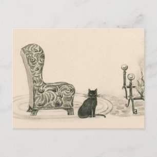 Cat and Chair from 1921 book Postcard