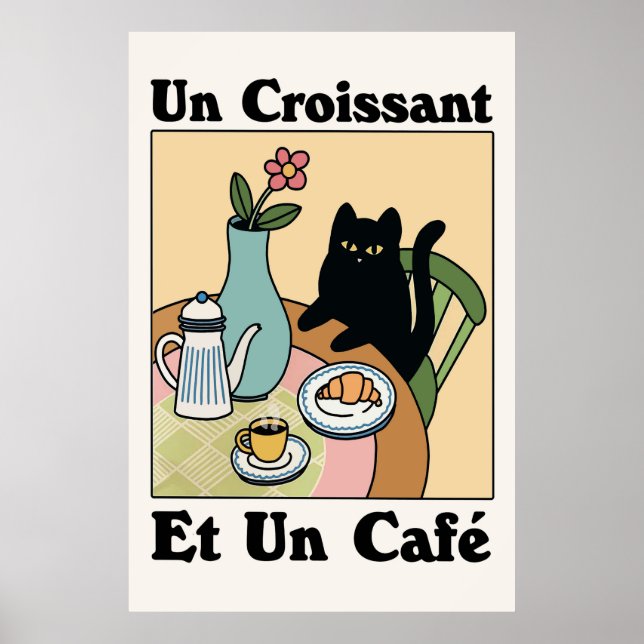 Cat And Coffee Poster (Front)