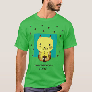 Cat and coffee T-Shirt