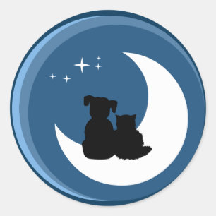 Cat and Dog Best Friends sticker