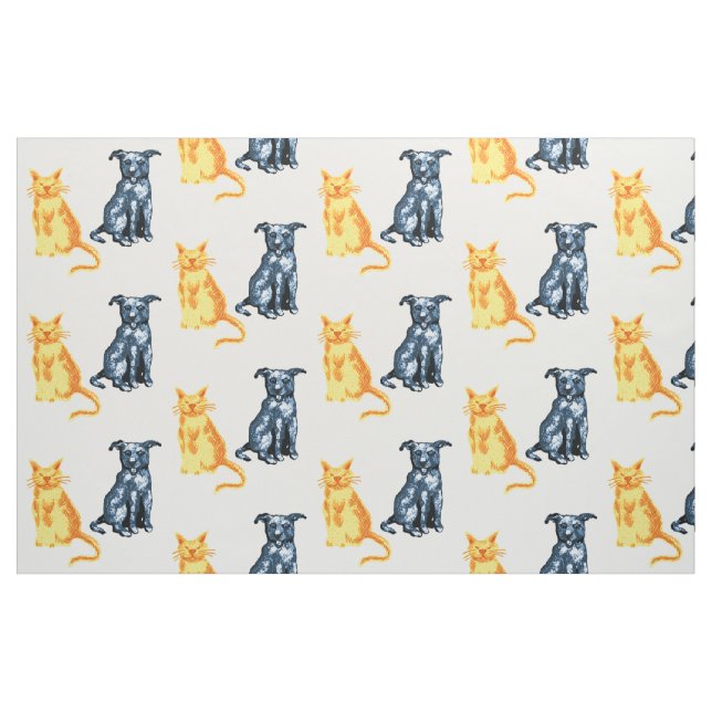 Cat and dog fabric (Fat Quarter)