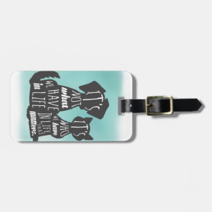 Cat and Dog Friends Best Friend Captions Luggage Tag