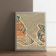 Cat and dog friendship, abstract 