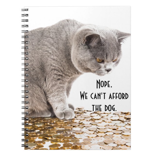 Cat and dog humour notebook (Front)
