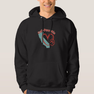 Cat and Dog Moms Dads Per Lovers Dog Paws Californ Hoodie
