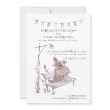 Cat And Dog on a Bench Animal Themed Wedding