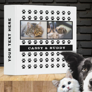 Cat and Dog Pet Paw Print 2 Photo Album Binder