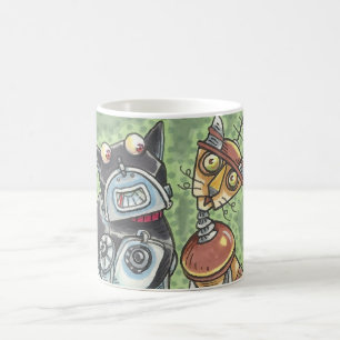 Cat And Dog Robots MUG Customize