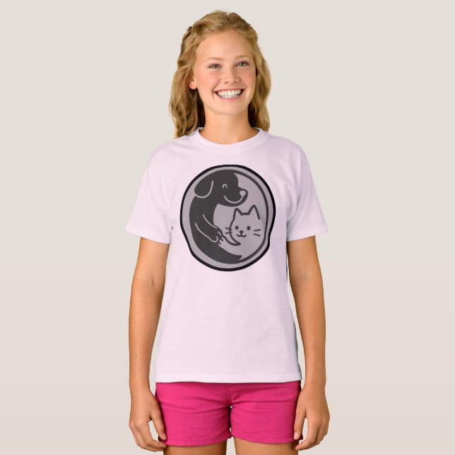 Cat and dog t-shirt   (Front Full)