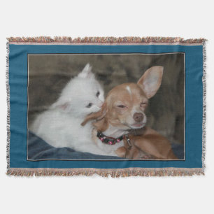 'CAT AND DOG' TAPESTRY BLANKET. THROW BLANKET