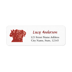 Cat And Dog with Personalized Name & Address