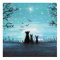 Cat and dogs Winter Sunset