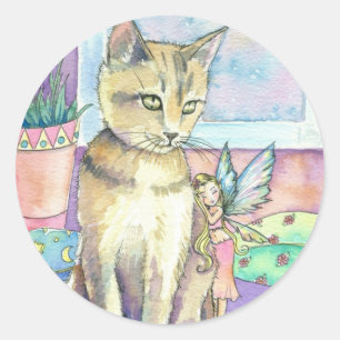 Cat and Fairy Stickers by Molly Harrison