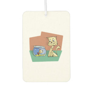 Cat and fish bowl clipart air freshener