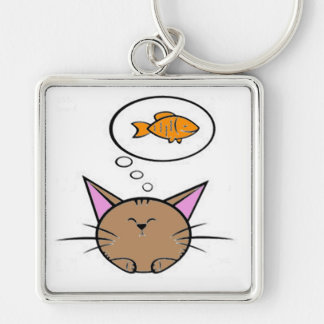 cat and fish Keychain