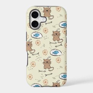 cat and fish pattern