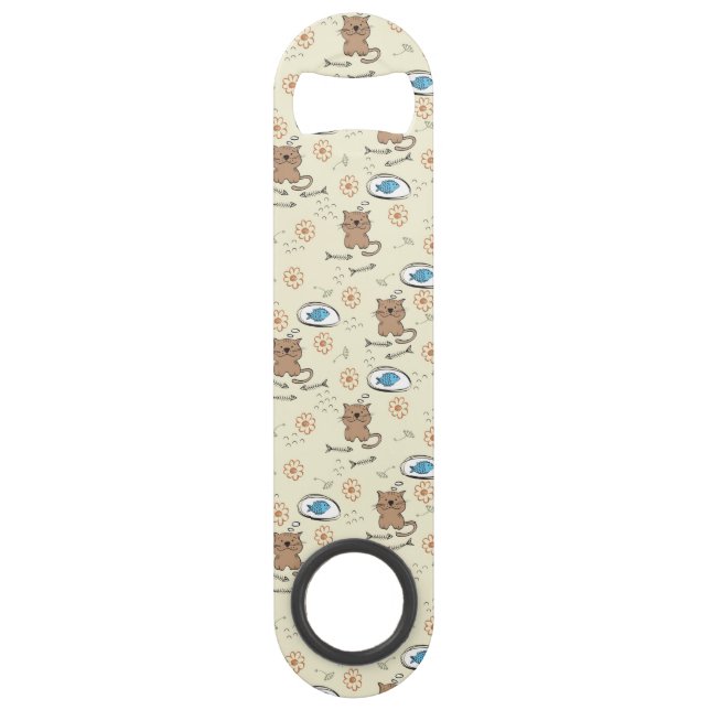 cat and fish pattern bar key (Front)