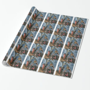 Cat and Flowerpot I Wrapping Paper