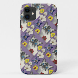 Cat And Flowers iPhone / iPad case