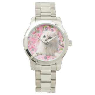 Cat and Flowers Watch