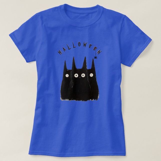 Cat and Halloween, personalized T-Shirt (Design Front)