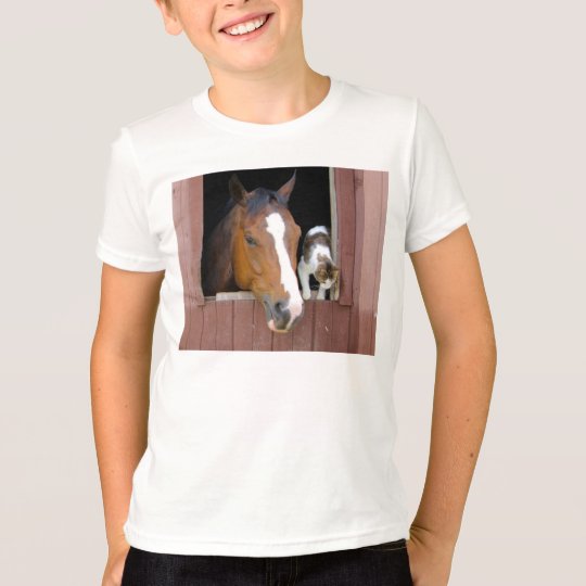 Cat and horse - horse ranch - horse lovers T-Shirt