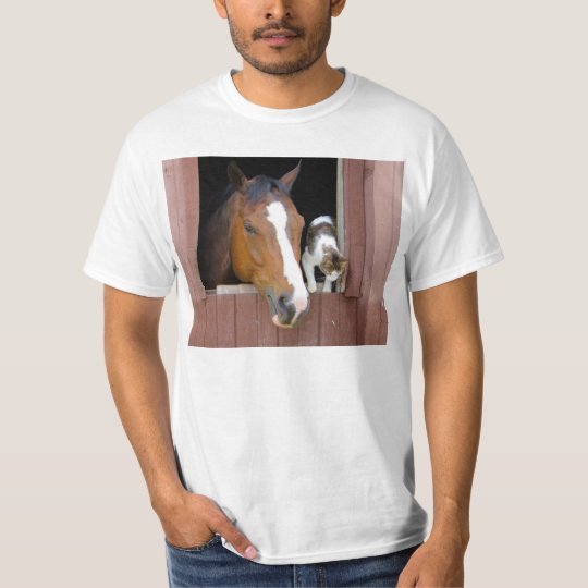Cat and horse - horse ranch - horse lovers T-Shirt