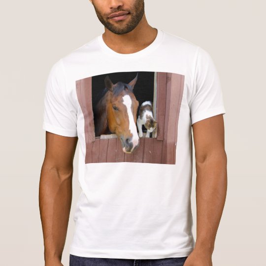 Cat and horse - horse ranch - horse lovers T-Shirt