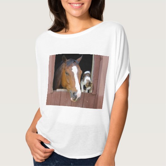 Cat and horse - horse ranch - horse lovers T-Shirt