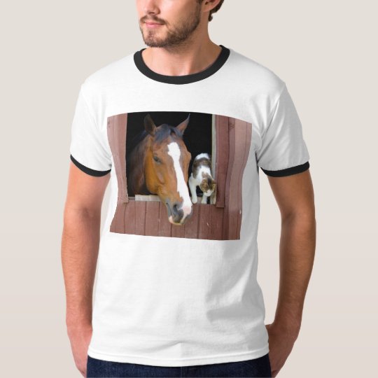 Cat and horse - horse ranch - horse lovers T-Shirt