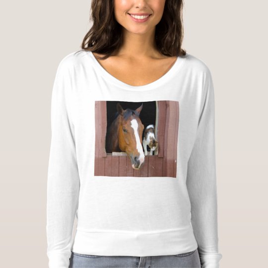 Cat and horse - horse ranch - horse lovers t-shirt