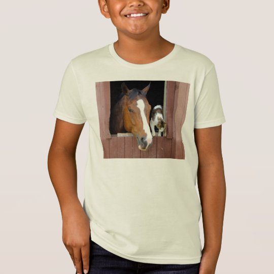 Cat and horse - horse ranch - horse lovers T-Shirt
